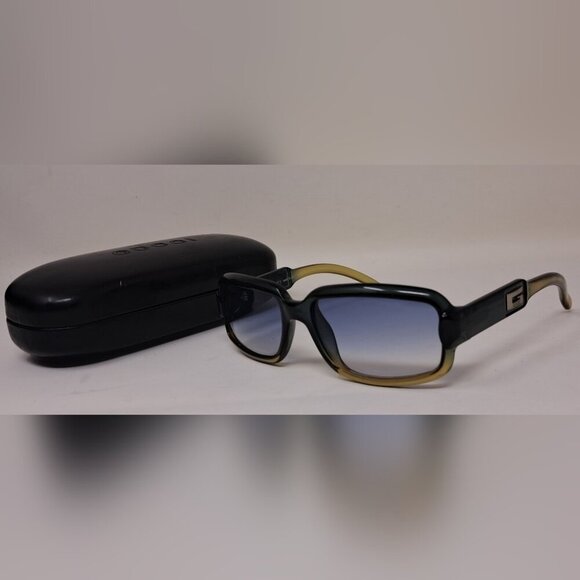 Gucci Vintage Y2K 90s Tom Ford Era Sunglasses Green Blue GG2475/S G9H 56-17-130 - Picture 1 of 13